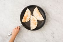 Cook the quesadillas